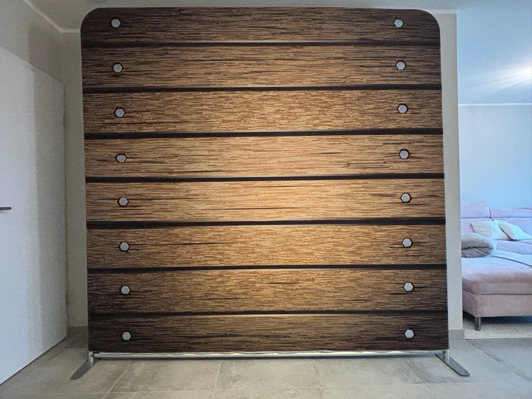 Hintergrundsystem in Holzoptik